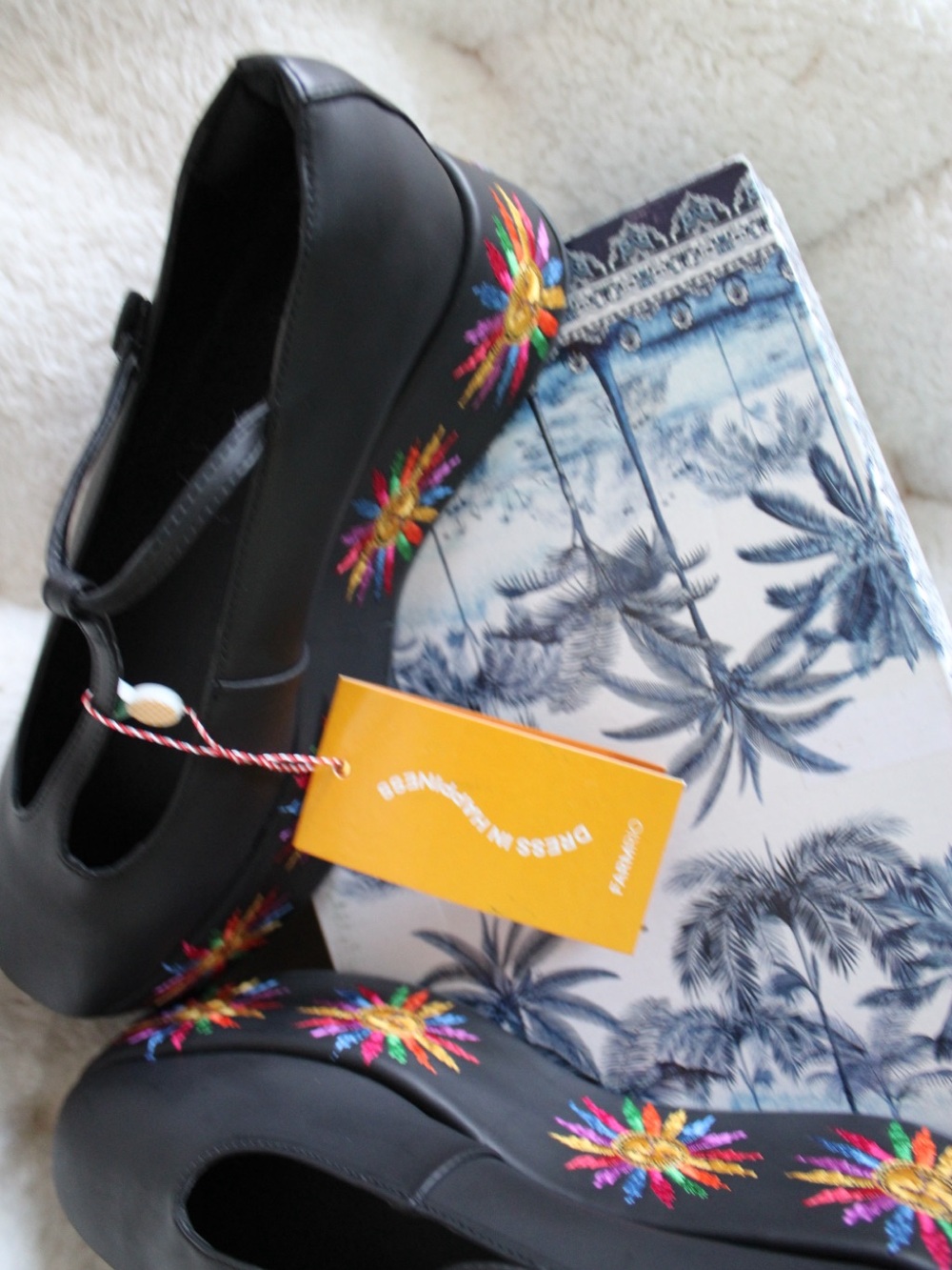 FARM Rio Rainbow Sun Platform Mary Jane Shoes NWT | US 9.5 / EU 41 | - Picture 12 of 16